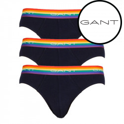 3PACK sötétkék Gant férfi slip alsónadrág (902122002-409)