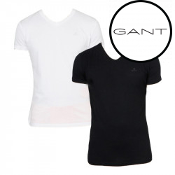 2PACK fekete/fehér Gant férfi póló (901002118-111)