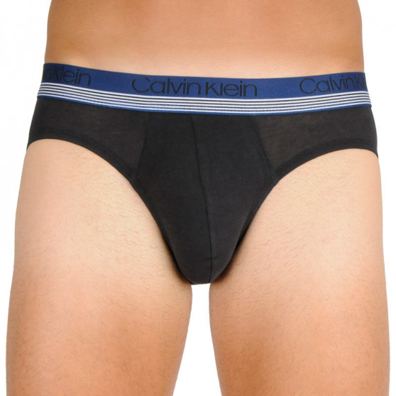 3PACK Fekete Calvin Klein férfi slip alsónadrág (NB2415A-T6D)