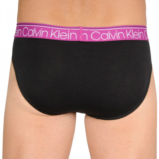 3PACK Fekete Calvin Klein férfi slip alsónadrág (NB2415A-T6D)