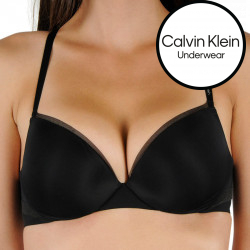 Női melltartó Calvin Klein fekete párnázott merevítővel (QF1738E-001)