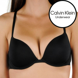 Női melltartó Calvin Klein fekete párnázott merevítővel (QF5613E-UB1)