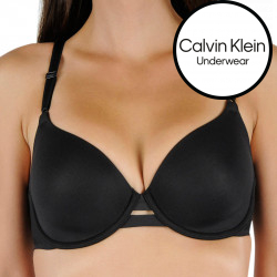 Női melltartó Calvin Klein fekete párnázott merevítővel (QF1184E-001)