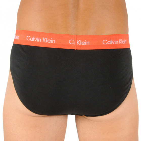 3PACK Fekete Calvin Klein férfi slip alsónadrág (U2661G-WHD)