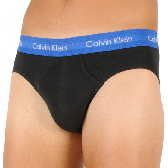 3PACK Fekete Calvin Klein férfi slip alsónadrág (U2661G-WHD)