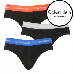 3PACK fekete Calvin Klein férfi slip alsónadrág (U2661G-WHD)