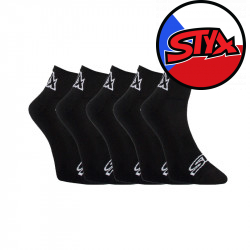 5PACK fekete boka Styx zokni (5HK960)