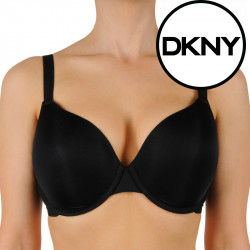 Női melltartó DKNY fekete párnázott merevítővel (DK7081 I001A)