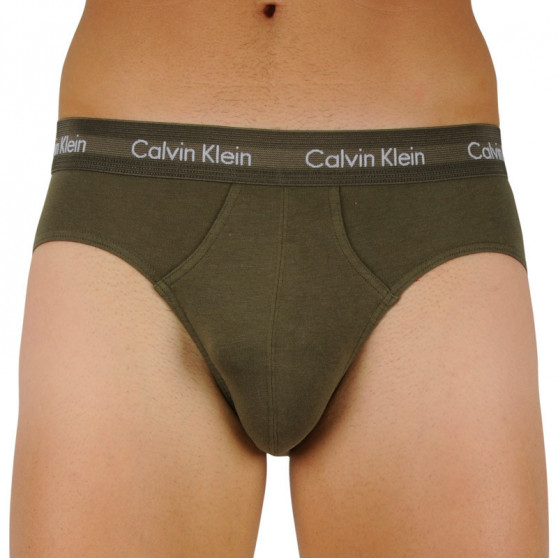3PACK Férfi slip alsónadrág Calvin Klein tarka (U2661G-WHF)