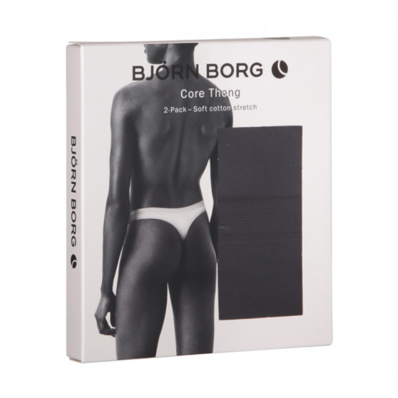 2PACK Fekete Bjorn Borg női tanga (10000162-MP001)