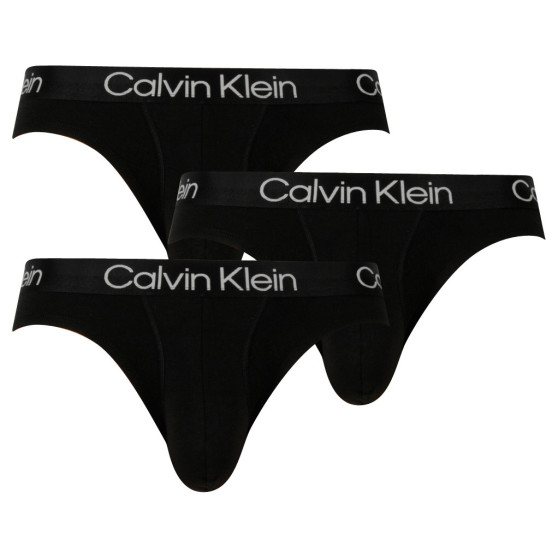 3PACK fekete Calvin Klein férfi slip alsónadrág (NB2969A-7VI)