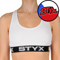 Styx Fehér sport  női melltartó (IP1061)