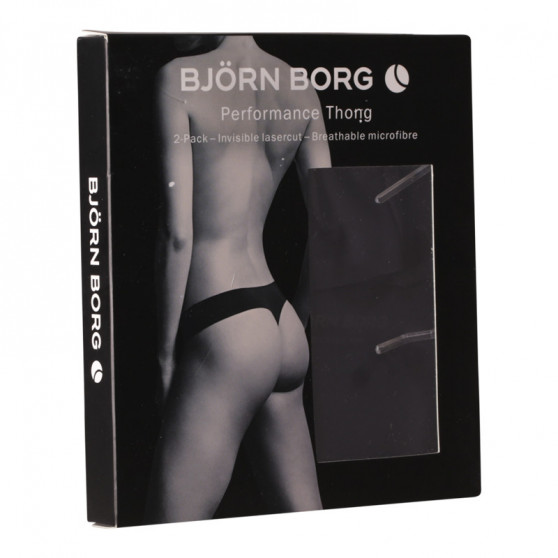 2PACK Fekete Bjorn Borg női tanga (10000159-MP001)