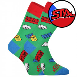Styx Építős  hosszú vidám zoknik (H1257)