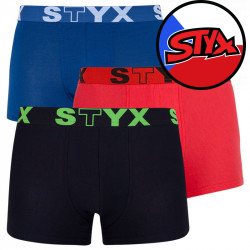 3PACK tarka férfi boxeralsó Styx sport gumival (G9626864)