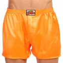 Narancssárga szatén férfi boxeralsó Styx klasszikus gumival (C661)