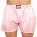 Rózsaszín szatén Férfi klasszikus boxeralsó Styx klasszikus gumival (C1160)