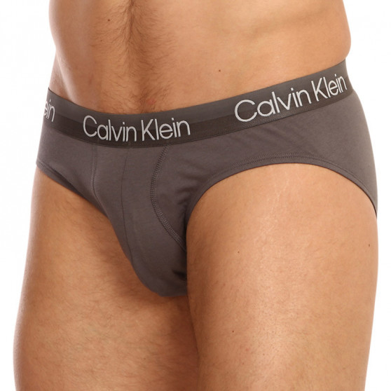3PACK Férfi slip alsónadrág Calvin Klein tarka (NB2969A-UW7)