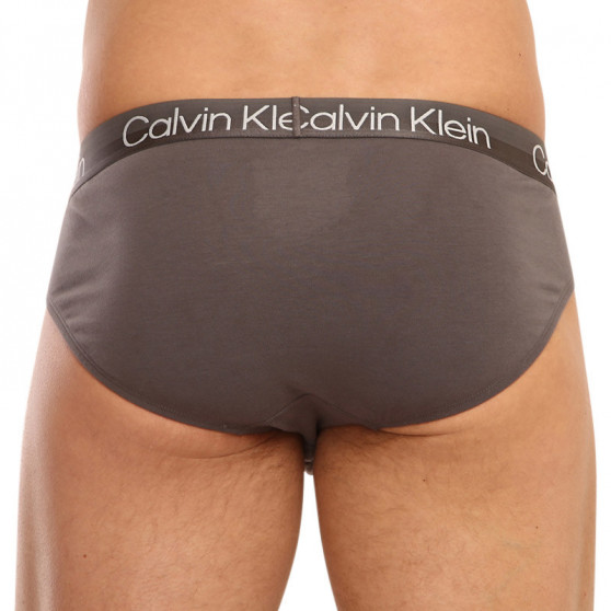 3PACK Férfi slip alsónadrág Calvin Klein tarka (NB2969A-UW7)