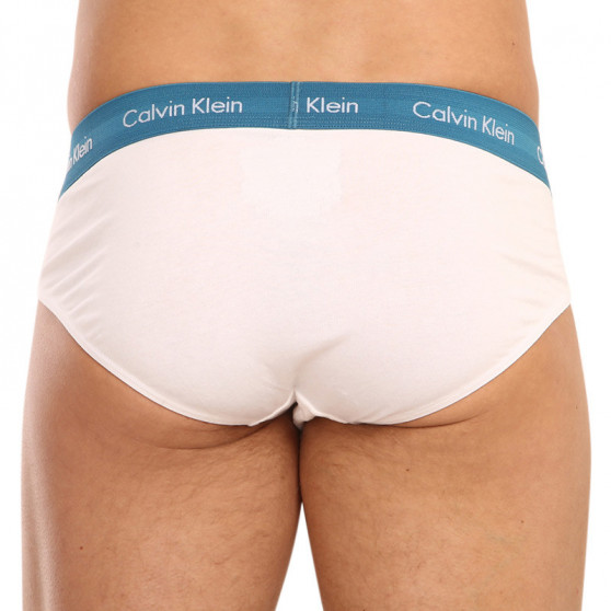 3PACK fehér Calvin Klein férfi slip alsónadrág (U2661G-1TS)
