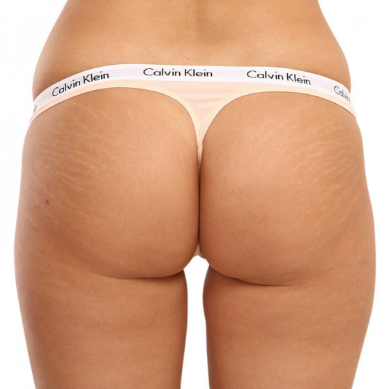 3PACK nagyméretű tarka Calvin Klein női tanga (QD3800E-13X)