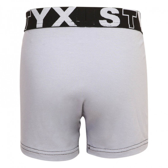 Világos szürke gyerek boxeralsó Styx sport gumival (GJ1067)