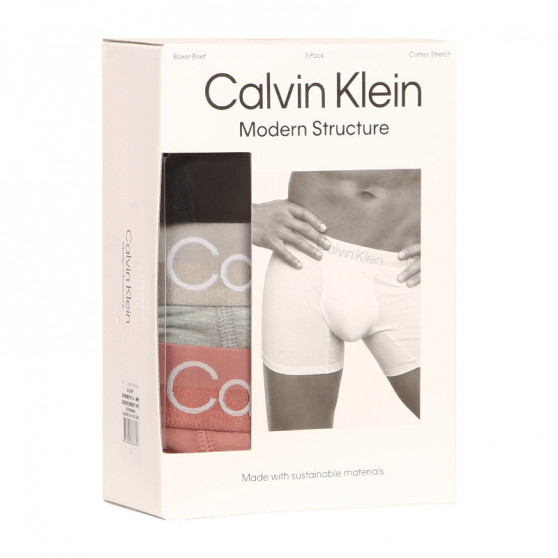 3PACK tarka Calvin Klein férfi boxeralsó (NB2971A-1RM)