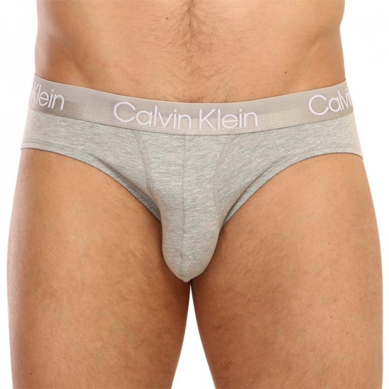 3PACK Férfi slip alsónadrág Calvin Klein tarka (NB2969A-1RM)