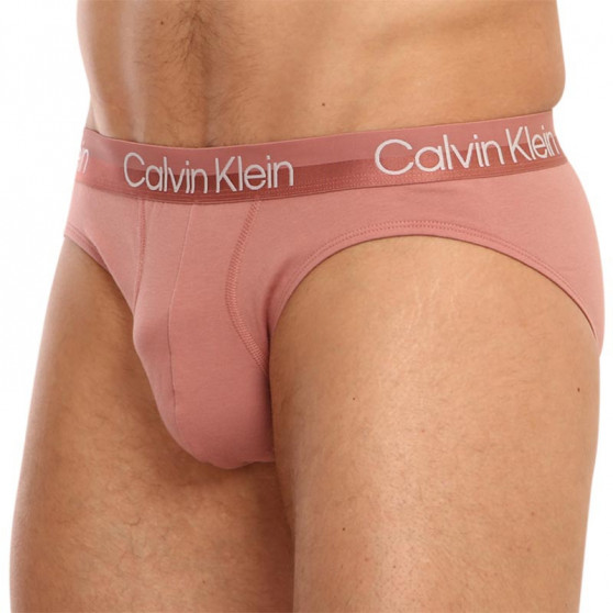 3PACK Férfi slip alsónadrág Calvin Klein tarka (NB2969A-1RM)