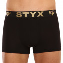 Fekete férfi boxeralsó Styx / KTV sport gumival - fekete gumi (GTC960)