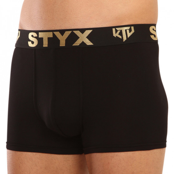 Fekete férfi boxeralsó Styx / KTV sport gumi - fekete gumi (GTC960)