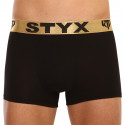 Fekete férfi boxeralsó Styx / KTV sport gumi - arany gumi (GTZ960)