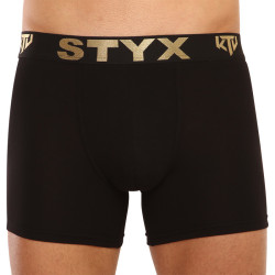 Fekete long férfi boxeralsó Styx / KTV sport gumi - fekete gumi (UTC960)