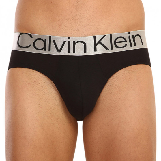 3PACK Fekete Calvin Klein férfi slip alsónadrág (NB3129A-7V1)