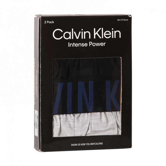 2PACK tarka Calvin Klein férfi klasszikus boxeralsó (NB2637A-207)