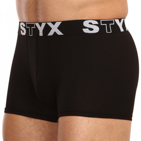 3PACK Fekete férfi boxeralsó Styx sport gumi (G9606060)