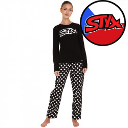 Styx Pöttyös  női pizsama (PDD1055)