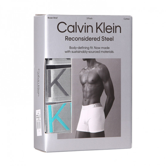 3PACK tarka Calvin Klein férfi boxeralsó (NB3131A-13C)