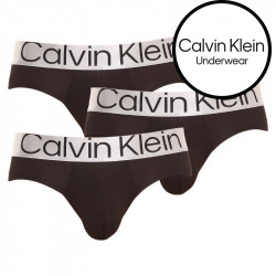 3PACK fekete Calvin Klein férfi slip alsónadrág (NB3073A-7V1)