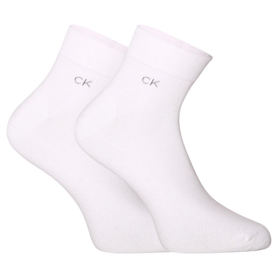 2PACK Fehér rövid Calvin Klein zokni (701218706 002)