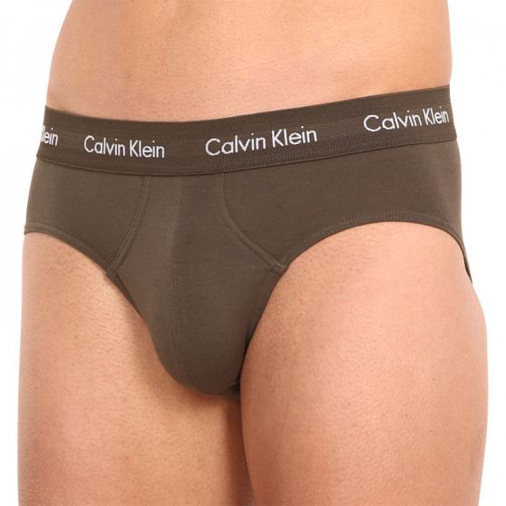 3PACK Férfi slip alsónadrág Calvin Klein tarka (U2661G-208)