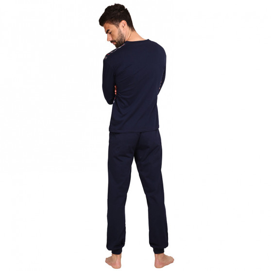 Foltýn Sötétkék  férfi pizsama (FPD13)