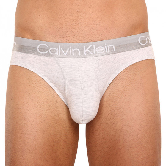 3PACK Férfi slip alsónadrág Calvin Klein tarka (NB2969A-1RN)