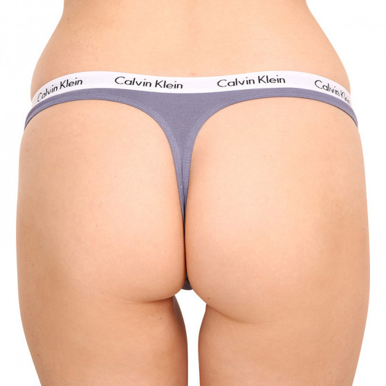 3PACK nagyméretű tarka Calvin Klein női tanga (QD3800E-1CX)
