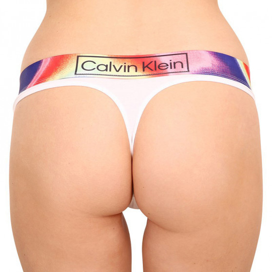 Calvin Klein Nagyméretű fehér  női tanga (QF6859E-100)