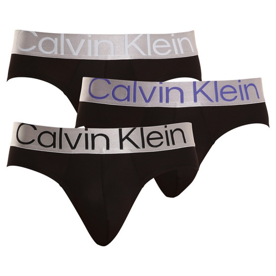 3PACK Fekete Calvin Klein férfi slip alsónadrág (NB3073A-IEH)