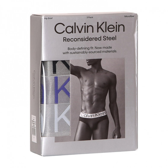 3PACK Fekete Calvin Klein férfi slip alsónadrág (NB3073A-IEH)