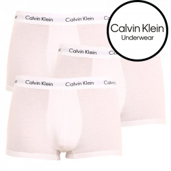 3PACK fehér Calvin Klein férfi boxeralsó (U2664G-100)