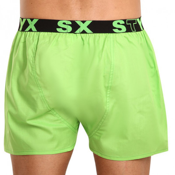 Zöld férfi klasszikus boxeralsó Styx sport gumi (B1069)