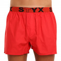 Piros férfi boxeralsó Styx sport gumival (B1064)